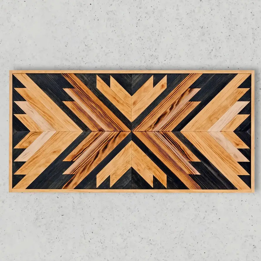 Respaldo Bruciato en Madera Nativa Solida hecho en Chile