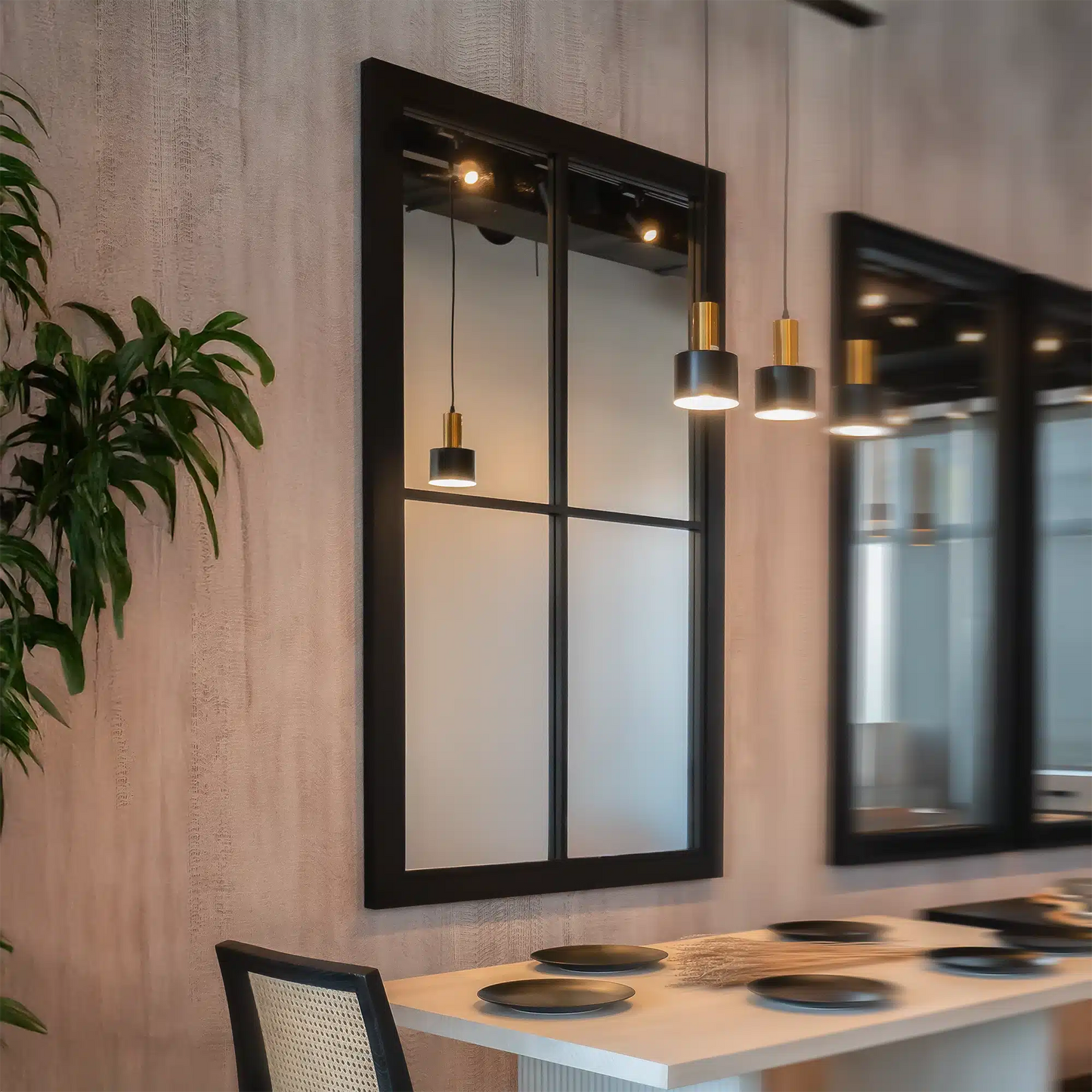 Espejo Ventana en Madera Nativa Solida hecho en Chile