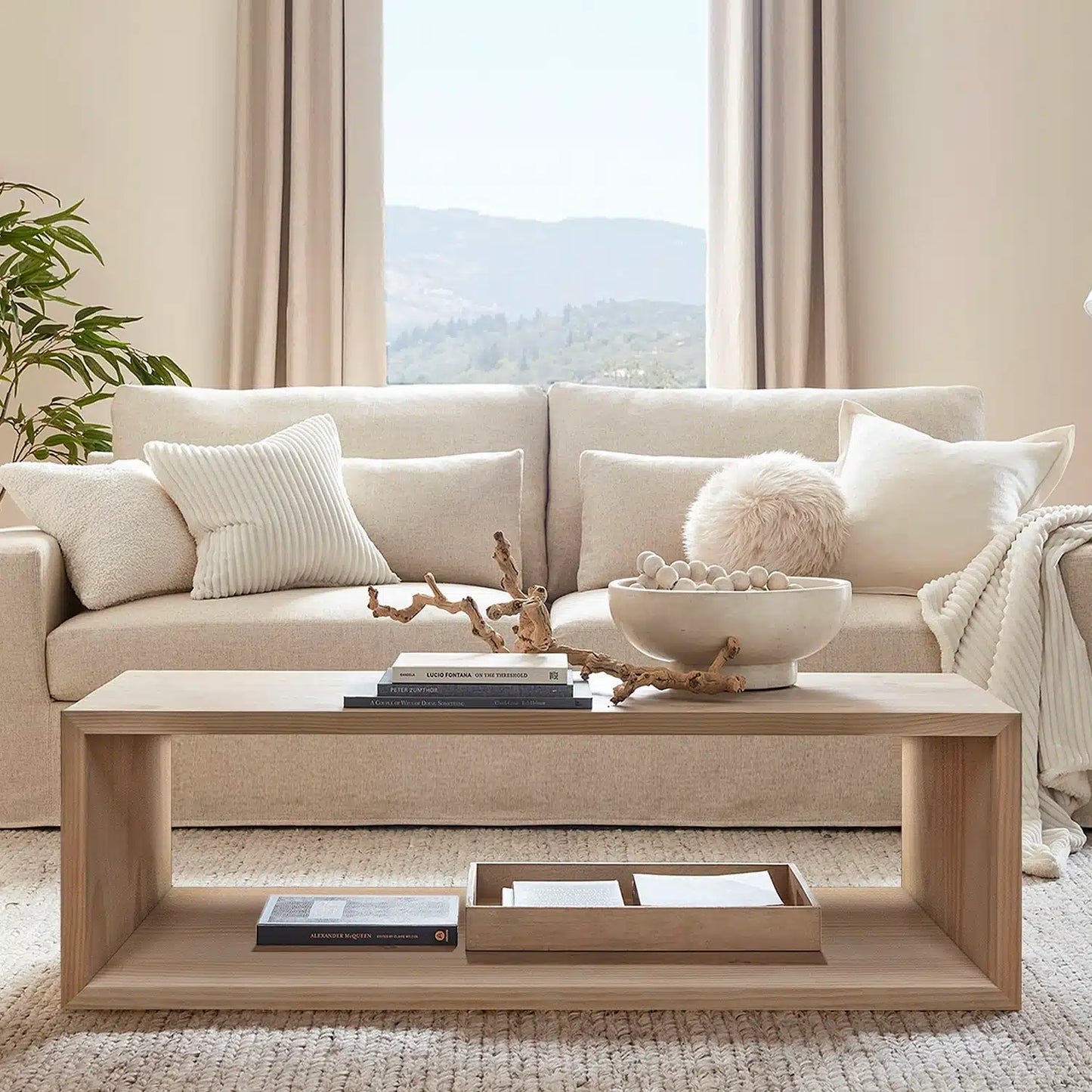 Mesa de Centro Macerata en Madera Nativa Solida hecho en Chile