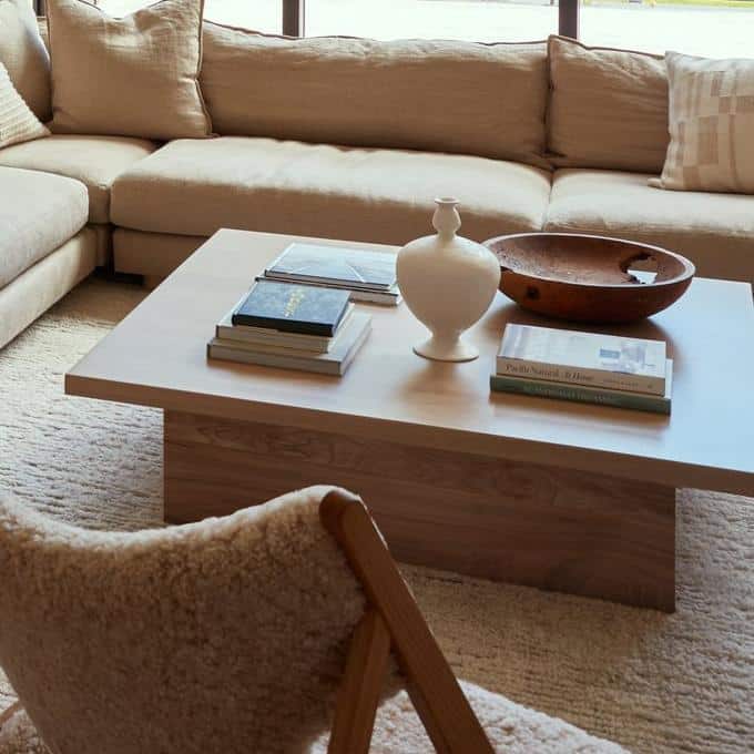 Mesa de Centro Santena en Madera Nativa Soida hecho en Chile