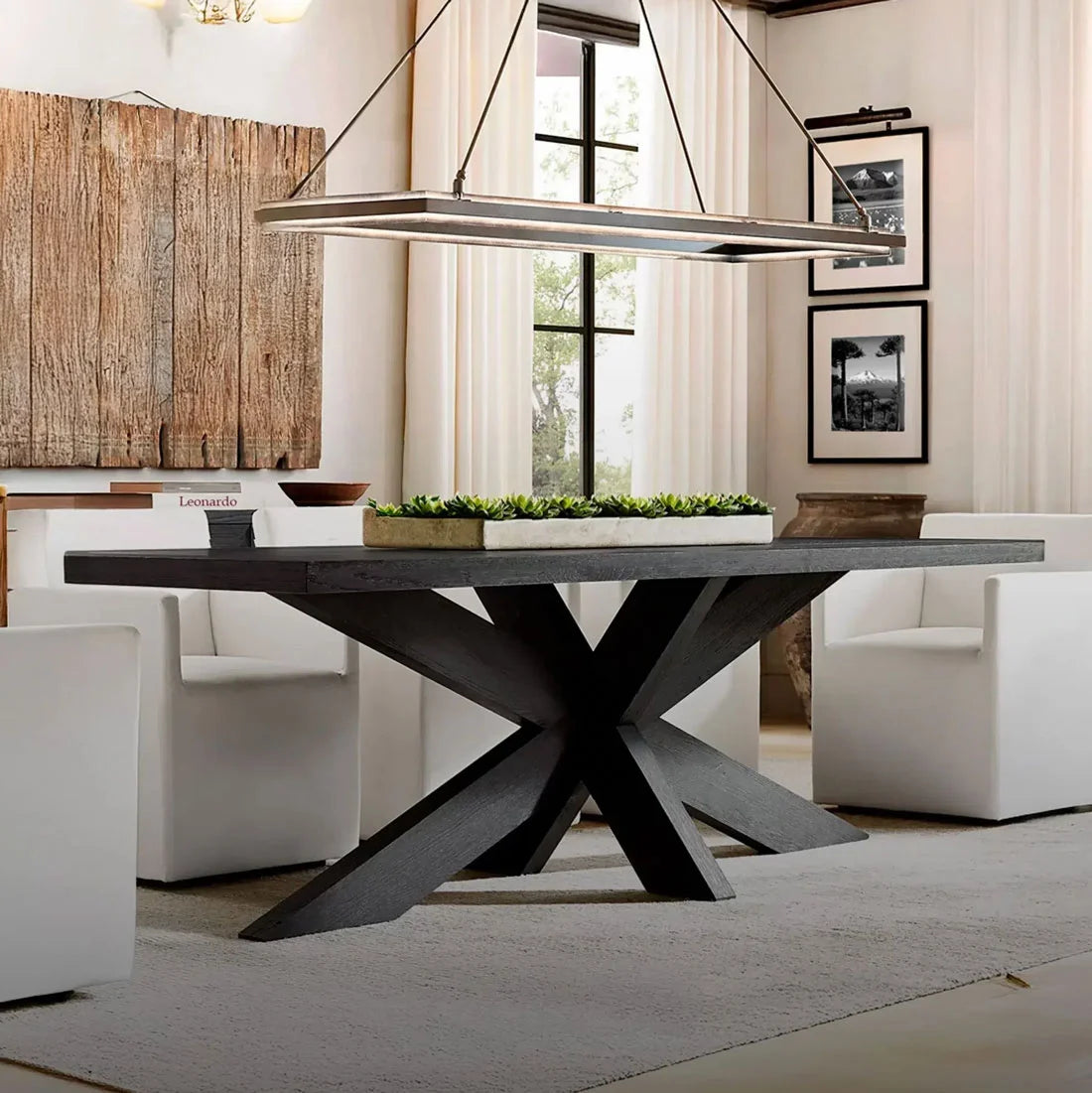 Mesa de comedor Montesilvano en Madera Nativa Solida hecho en Chile