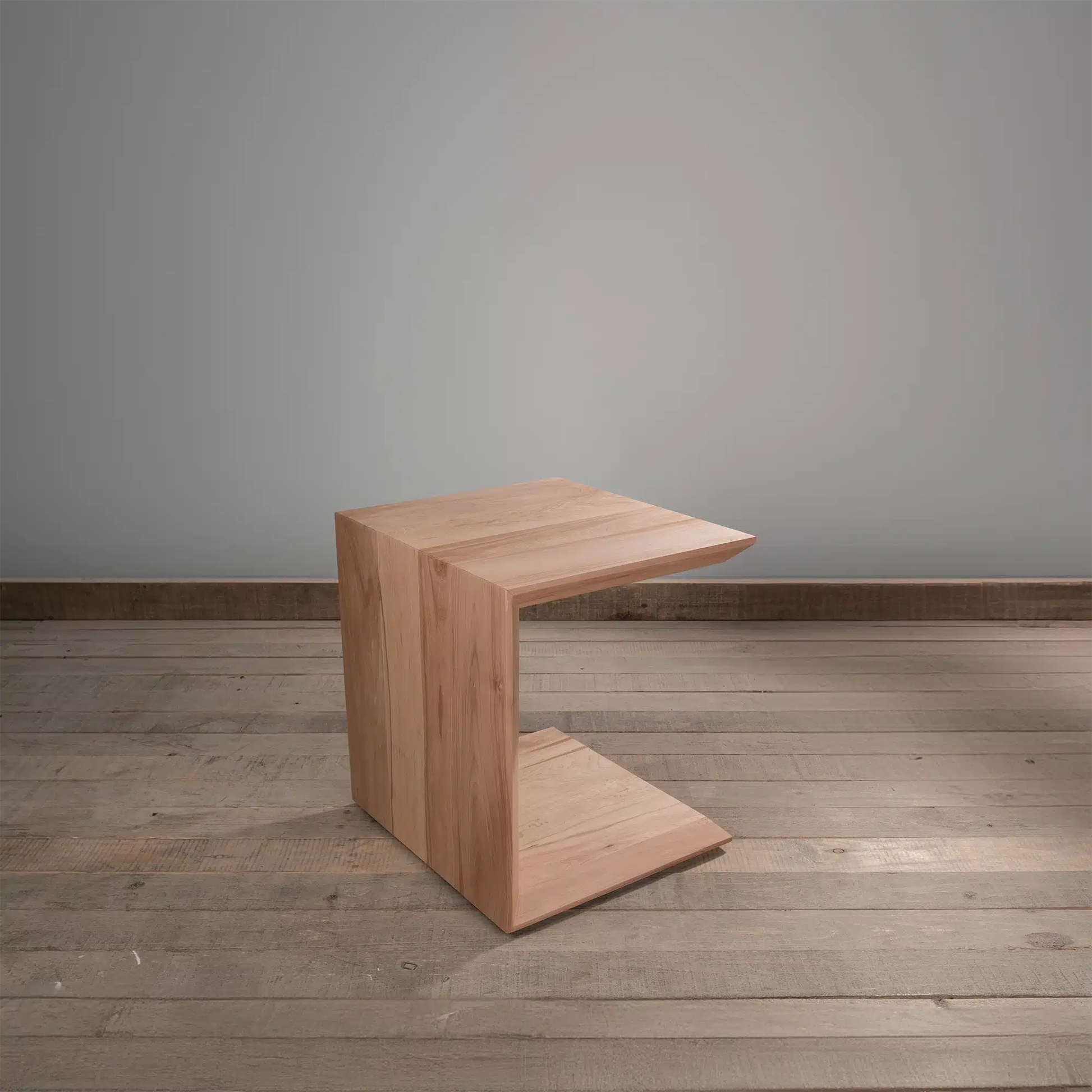 Mesa lateral Macerata C en Madera Nativa Solida hecho en Chile